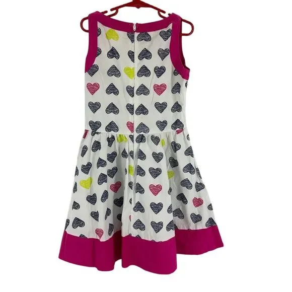 Gymboree Girls Heart Print Sundress Size 8 Multicolor Summer Dress - Picture 4 of 5